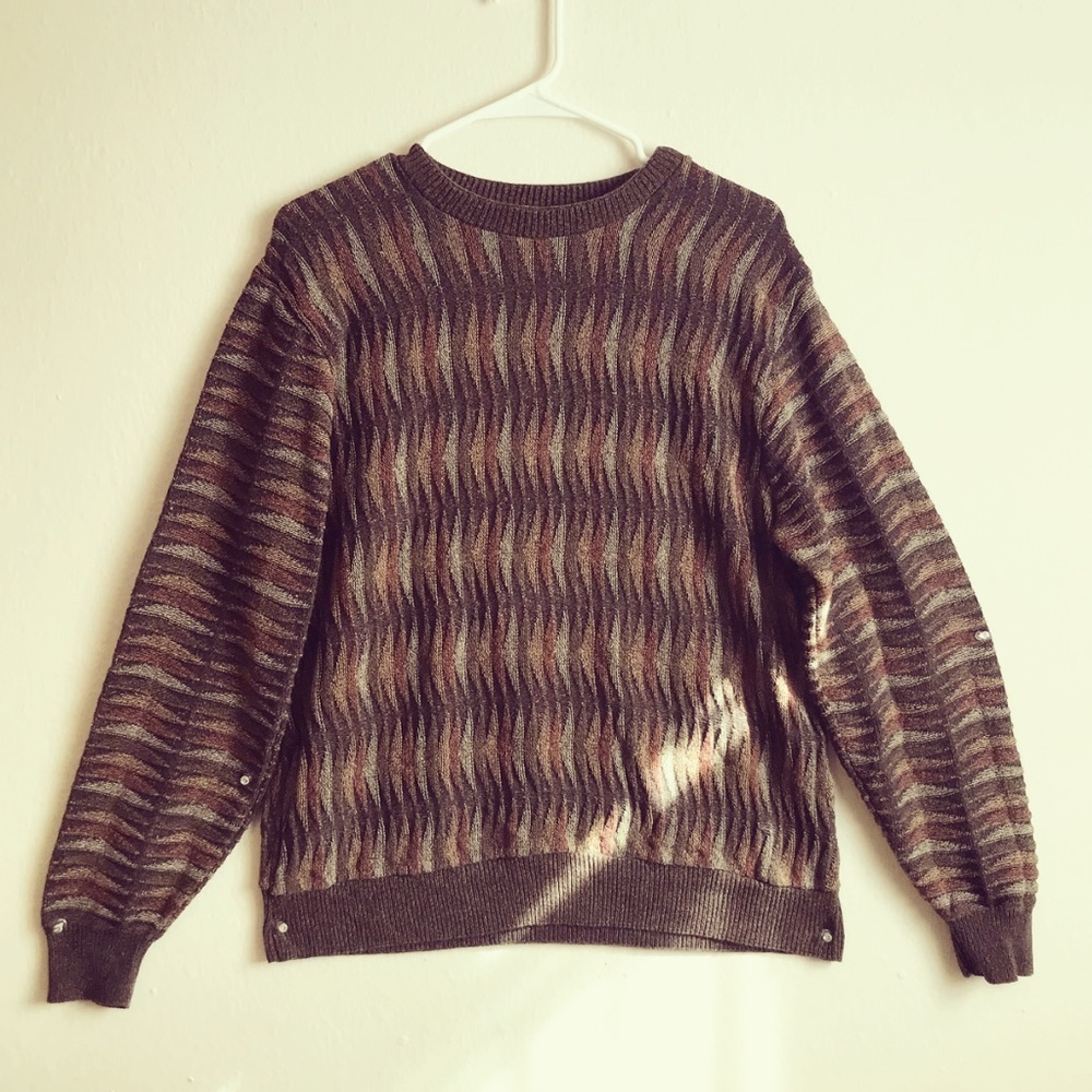 Haggar Fall Colored Swirl Design Pullover